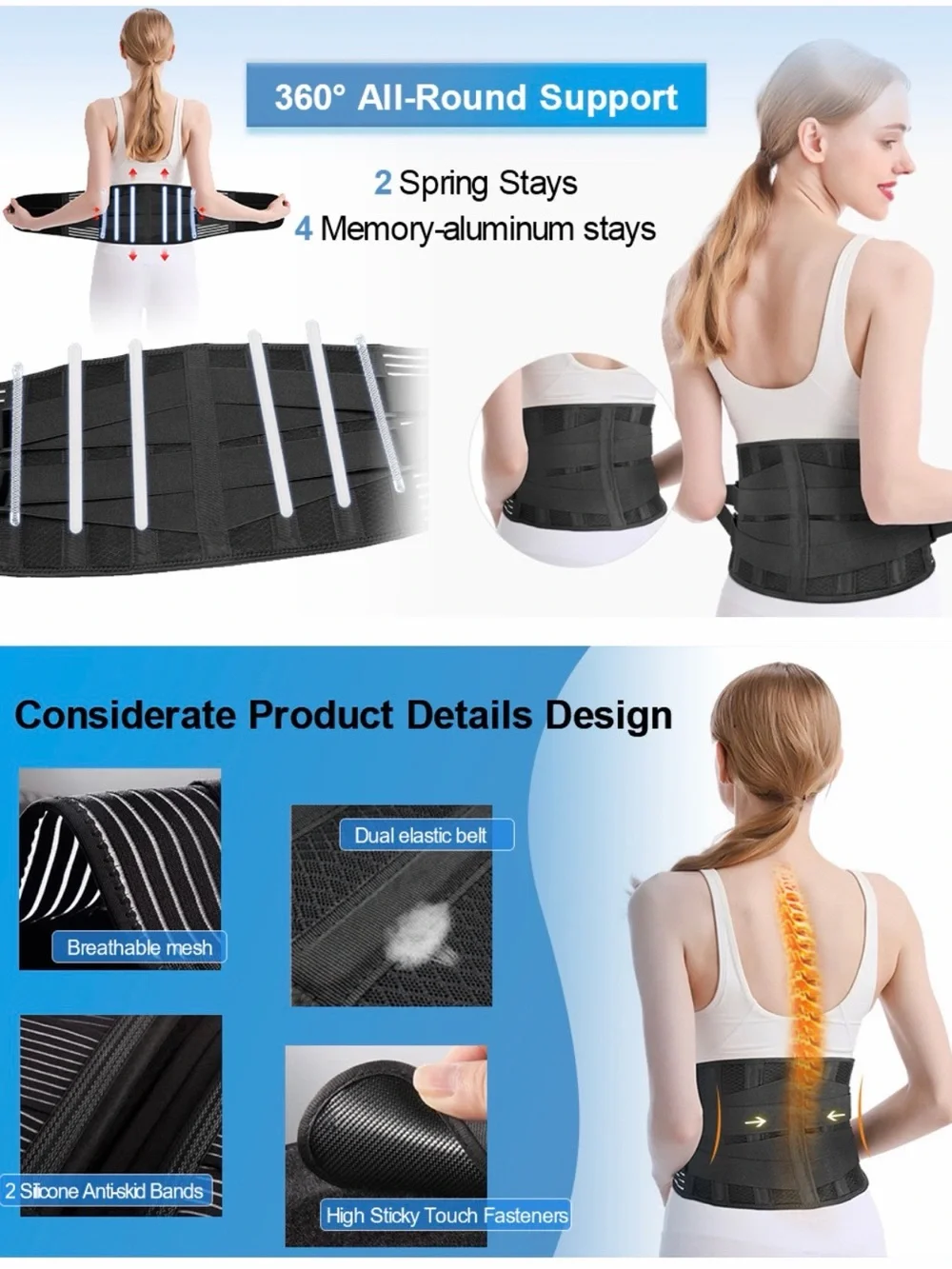 Back Lumbar Support Belt